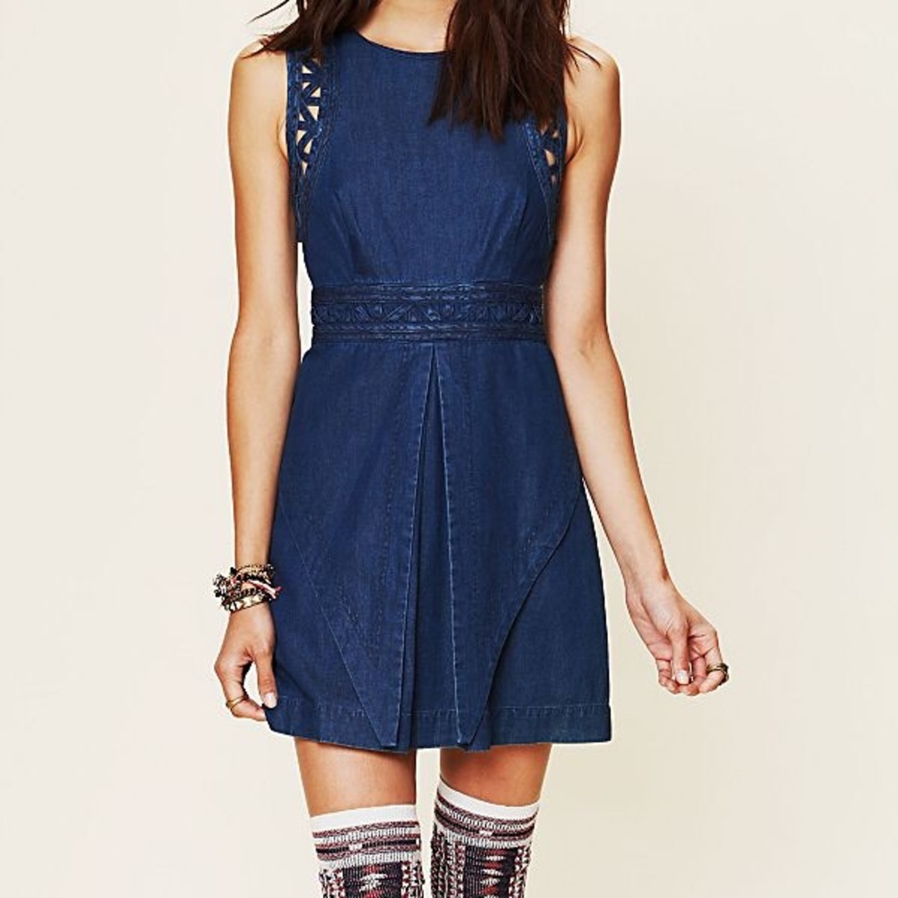 Free People New Romantics Denim Dress
